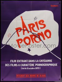 7c1290 PARIS PORNO French 1p 1979 great artwork of the Eiffel Tower within the title, rare!