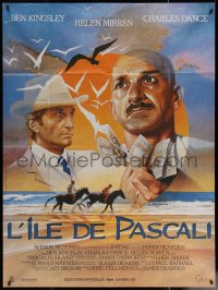 7c1291 PASCALI'S ISLAND French 1p 1988 different Jean Mascii art of Ben Kingsley & Charles Dance!