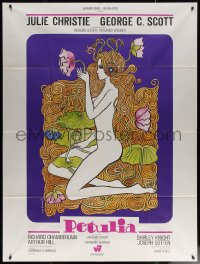 7c1298 PETULIA French 1p 1968 different Jean Fourastie art of naked Julie Christie with flowers!