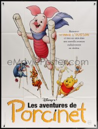 7c1300 PIGLET'S BIG MOVIE French 1p 2003 Winnie the Pooh, Tigger & more on stilts, Walt Disney!