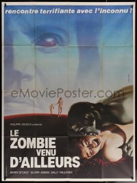 7c1306 PREY French 1p 1981 different Charles Rau art of monster terrorizing naked women!