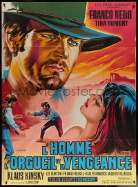 7c1307 PRIDE & VENGEANCE French 1p 1968 Belinsky spaghetti western art of Franco Nero as Django!