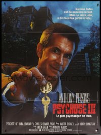 7c1311 PSYCHO III French 1p 1986 Anthony Perkins as Norman Bates, cool image of the house!