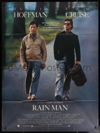 7c1319 RAIN MAN French 1p 1988 Tom Cruise & autistic Dustin Hoffman, directed by Barry Levinson!