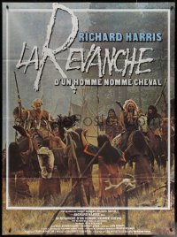 7c1329 RETURN OF A MAN CALLED HORSE French 1p 1977 different image of Native American Richard Harris!