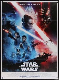 7c1338 RISE OF SKYWALKER advance French 1p 2019 Star Wars, Ridley, Fisher, Hamill, cast montage!