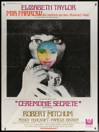 7c1352 SECRET CEREMONY French 1p 1969 Elizabeth Taylor, Mia Farrow, Robert Mitchum, Joseph Losey