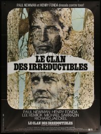 7c1378 SOMETIMES A GREAT NOTION French 1p 1972 different Vaissier art of Paul Newman & Henry Fonda!