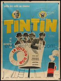 7c1426 TINTIN ET LE MYSTERE DE LA TOISON D'OR French 1p 1961 Vanni Tealdi art of the top cast!