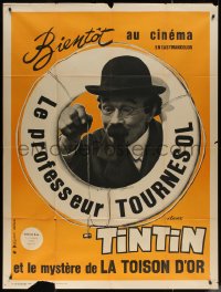7c1428 TINTIN ET LE MYSTERE DE LA TOISON D'OR teaser French 1p 1961 Georges Loriot as Tournesol!