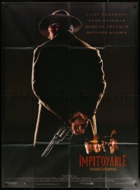 7c1444 UNFORGIVEN French 1p 1992 classic image of gunslinger Clint Eastwood with his back turned!