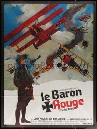 7c1456 VON RICHTHOFEN & BROWN French 1p 1972 different art of World War I airplanes, The Red Baron!