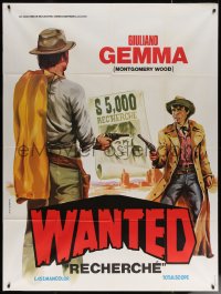 7c1458 WANTED French 1p 1968 Ferro spaghetti western art of Giuliano Gemma & wanted poster, rare!