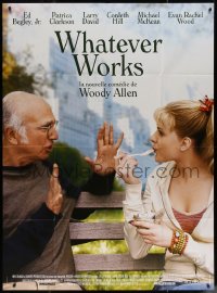 7c1465 WHATEVER WORKS French 1p 2009 Woody Allen, great image of Larry David & Evan Rachel Wood!