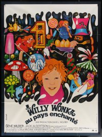 7c1475 WILLY WONKA & THE CHOCOLATE FACTORY French 1p 1971 cool completely different art by Bacha!