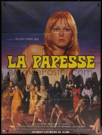 7c1483 WOMAN POSSESSED French 1p 1975 La papesse, sexy Lisa Livanne, Boumendil & Mario art, rare!