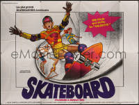 7c0750 SKATEBOARD French 8p 1978 Leif Garrett, Allen Garfield, Michel Landi skating art, rare!