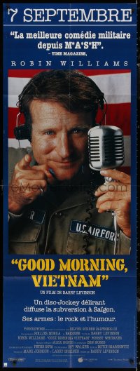 7c0792 GOOD MORNING VIETNAM French door panel 1988 Vietnam War radio DJ Robin Williams, Levinson!