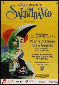 7c0769 CIRQUE DU SOLEIL French 35x51 2003 Saltimbanco, art of performer with serving dish!