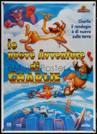 7c0010 ALL DOGS GO TO HEAVEN 2 Italian 1p 1997 canine cartoon, great different over San Francisco!