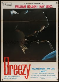 7c0058 BREEZY Italian 1p 1976 Clint Eastwood, different c/u of William Holden & Kay Lenz, rare!