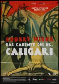 7c0063 CABINET OF DR CALIGARI Italian 1p R2014 early German silent restored, art from the original!