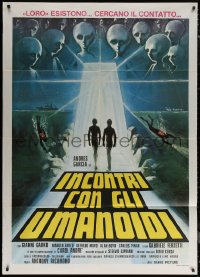 7c0114 ENCOUNTER IN THE DEEP Italian 1p 1979 Encuentro en el abismo, Fantini art of alien abduction!
