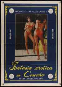 7c0128 FANTASIA EROTICA IN CONCERTO Italian 1p 1985 sexy Marina Lotar wearing only her underwear!