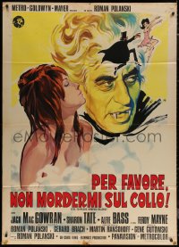 7c0130 FEARLESS VAMPIRE KILLERS Italian 1p R1970s Polanski, different art of vampire & Sharon Tate!