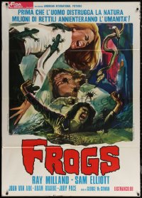7c0141 FROGS Italian 1p 1972 great different art of geckos, spiders & snakes, but oddly no frogs!