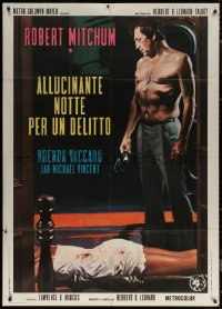 7c0158 GOING HOME Italian 1p 1972 different art of ex-con Robert Mitchum & dead body by Enzo Nistri!