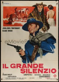 7c0166 GREAT SILENCE Italian 1p 1968 Sergio Corbucci, Kinski & Trintignant, spaghetti western art!