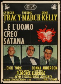 7c0189 INHERIT THE WIND Italian 1p 1960 Spencer Tracy, Fredric March, Gene Kelly, Scopes trial, rare!