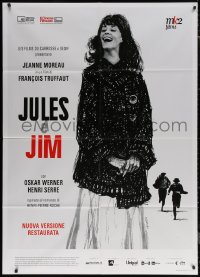 7c0203 JULES & JIM Italian 1p R2019 Francois Truffaut's Jules et Jim, art of Jeanne Moreau by Broutin