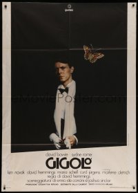 7c0206 JUST A GIGOLO Italian 1p 1980 different image of David Bowie in tuxedo & butterfly!