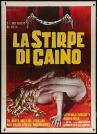 7c0215 LA STIRPE DI CAINO Italian 1p 1971 The Lineage of Cain, Caroselli art of woman tortured!