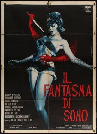 7c0300 PHANTOM OF SOHO Italian 1p 1965 completely different sexy horror art by Enrico De Seta!