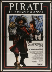 7c0304 PIRATES Italian 1p 1986 Roman Polanski, great Bernhardt artwork of Walter Matthau!