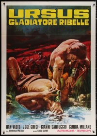 7c0324 REBEL GLADIATORS Italian 1p R1972 Ursus, il gladiatore ribelle, sword & sandal art by Aller!