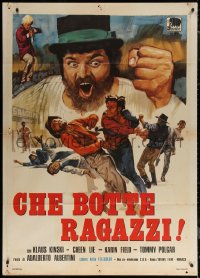 7c0329 RETURN OF SHANGHAI JOE Italian 1p 1974 Klaus Kinski, Cheen Lie, wacky spaghetti western art!