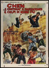 7c0335 ROAMING HERO Italian 1p 1973 kung fu masters rescue slaves from evil men, very rare!