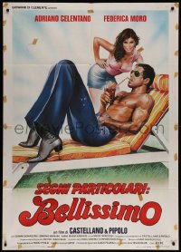 7c0347 SEGNI PARTICOLARI BELLISSIMO Italian 1p 1984 Casaro art of barechested Celentano & sexy Moro!