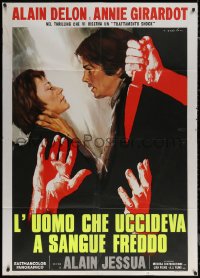 7c0354 SHOCK TREATMENT dayglo Italian 1p 1973 Averardo Ciriello art of Alain Delon & Annie Girardo!