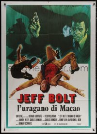 7c0390 THAT MAN BOLT Italian 1p 1974 different art of kung fu master Fred Williamson with gun, rare!