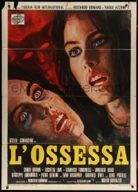7c0399 TORMENTED Italian 1p 1974 L'ossessa, art of possessed Stella Carnacina, ultra rare!