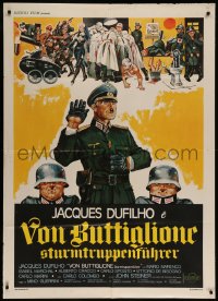 7c0420 VON BUTTIGLIONE STURMTRUPPENFUHRER Italian 1p 1977 art of Jacques Dufilho as Nazi, rare!