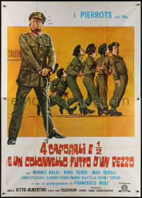 7c0438 4 CAPORALI E 1/2 E UN COLONNELLO TUTTO D'UN PEZZO Italian 2p 1973 art of wacky soldiers!