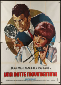 7c0444 ALL IN A NIGHT'S WORK Italian 2p R1976 different art of Dean Martin & Shirley MacLaine!