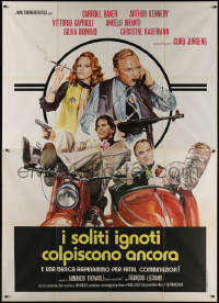 7c0449 AS OF TOMORROW Italian 2p 1976 art of sexy Carroll Baker & co-stars on motorcycle, rare!