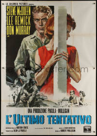 7c0454 BABY THE RAIN MUST FALL Italian 2p 1965 different art of bad boy Steve McQueen & Lee Remick!